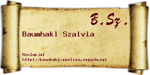 Baumhakl Szalvia névjegykártya